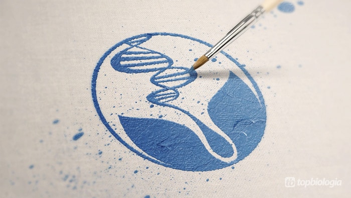 Logo Biologia Azul em Tela